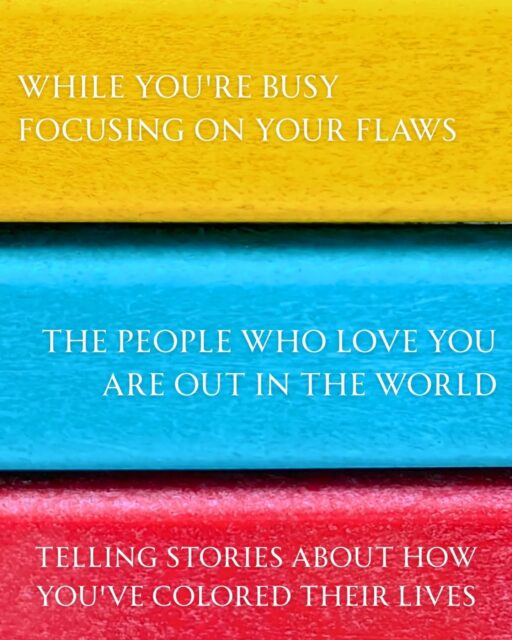 feat. a multicolored bench at the playground. 

While you're busy focusing on your flaws, the people who love you are out in the world telling stories about how you've colored their lives. 

How do I know it's true? Because if you've had a ten-minute conversation with me, you know at least one of my best friends' names. And that is 100% true for my besties, too. 💅🏼

Stop being so d*mned hard on yourself, you beautiful, whimsical b*tch. 

⭐ This is also a note to self. 

#writersmakingreels #selfworth #colorfullife #kindnessmatters #perspective